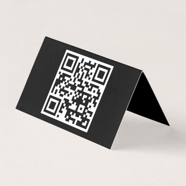 Somente o código QR com placa dobrada horizontal (Frente)