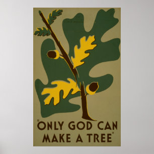 Somente o deus pode fazer um poster vintage de WPA