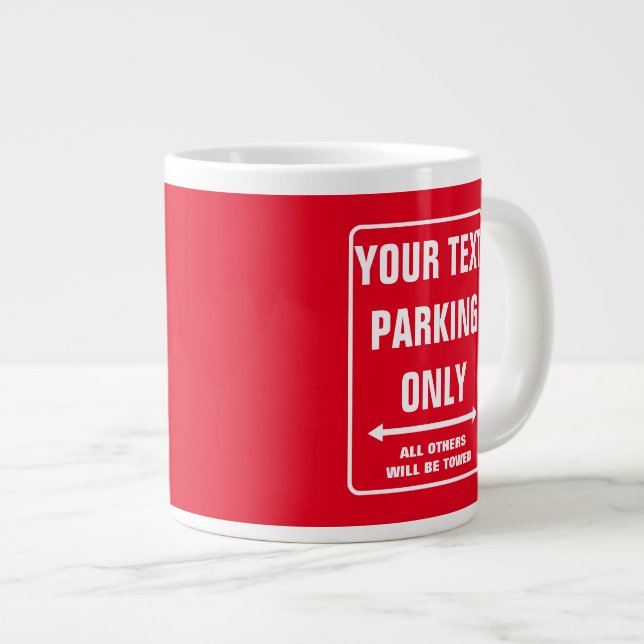 SOMENTE PARKING personalizado assine caneca de caf (Frente Esquerda)