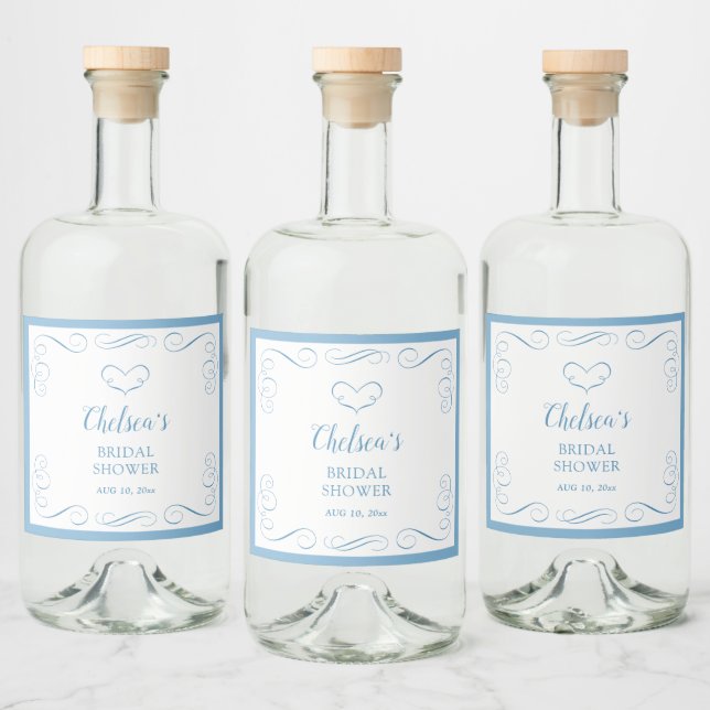 Something Blue Before I Do Elegant Bridal Shower (Garrafas)