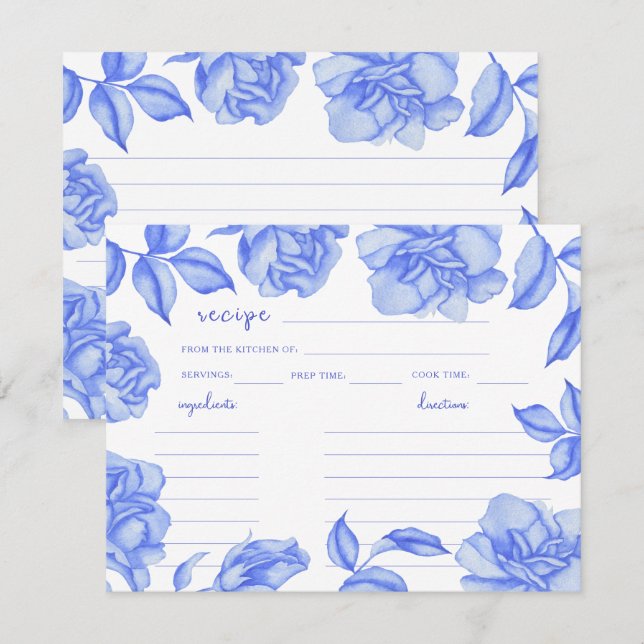 Something blue -  bridal shower recipe (Frente/Verso)