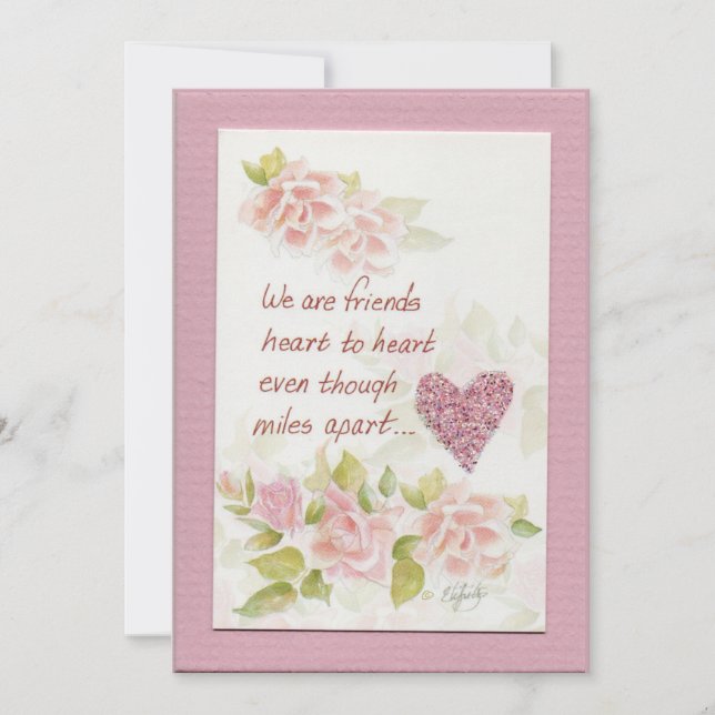 Somos amigos a dizer cartão de nota plana de arte  (Frente)