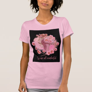 Somos Todos Maravilhosos Camiseta Estética Rosa Fl