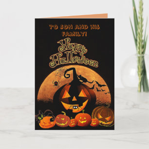 SON N FAMILY HALLOWEEN CARTÃO