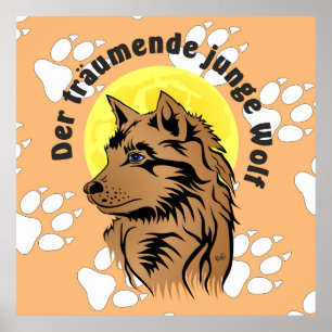 sonhado filhote de lobo poster