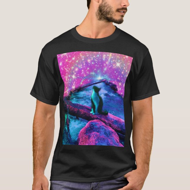 Sonhador Etéreo - Camiseta de Gato  (Frente)
