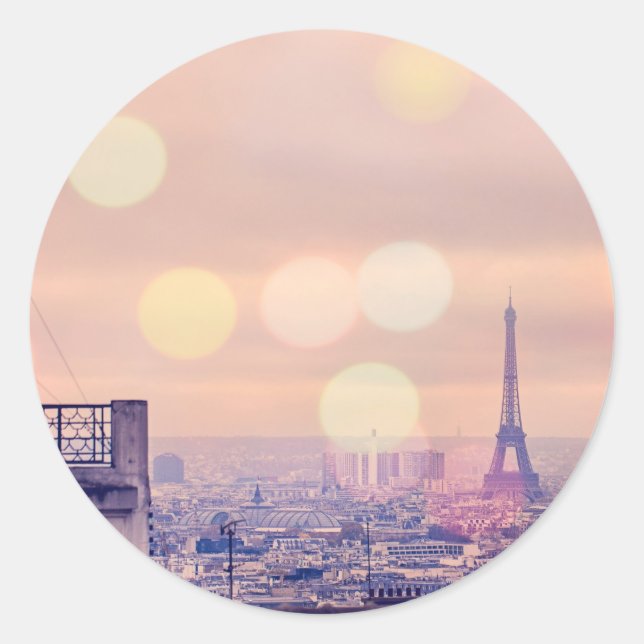 Sonhando com Adesivo da Torre Eiffel de Paris (Frente)