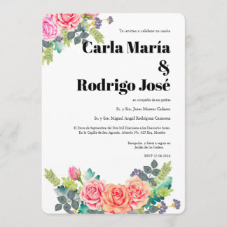 Sonhando o convite espanhol do casamento do rosa