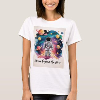 Sonhe Além das Estrelas – Camiseta do Astronauta e