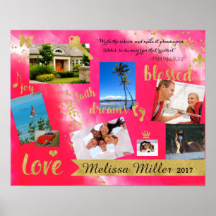 Sonhe ao vivo o Conselho do Vision Poster do Doura