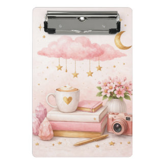 Sonhe Grande Prancheta ✨ Floral Rosa Papelaria Fof