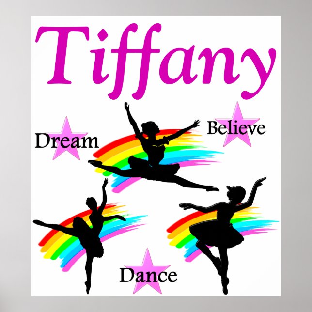 SONHO, ACREDITE, DANÇA POSTER PERSONALIZADA (Frente)