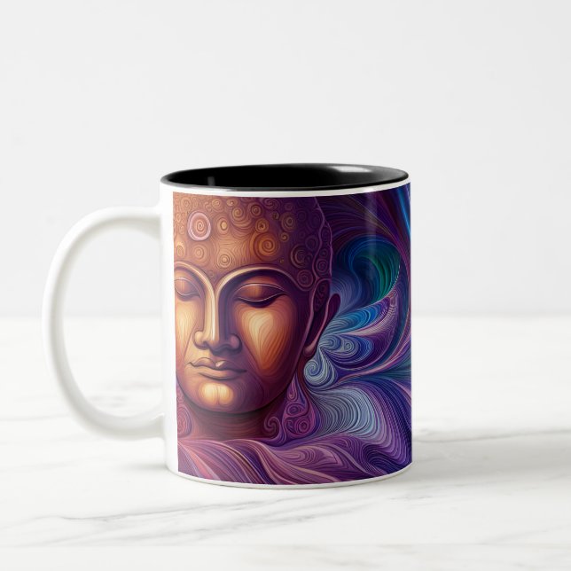 Sonho Buda - Caneca de café com duas tonalidades (Esquerda)