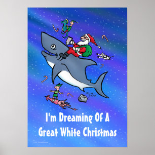 Sonho Com Uma Poster De Natal Branco Excelente