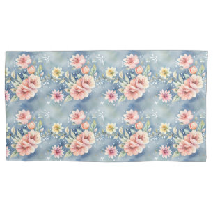 Sonho Contemporâneo Rosa e Azul Floral