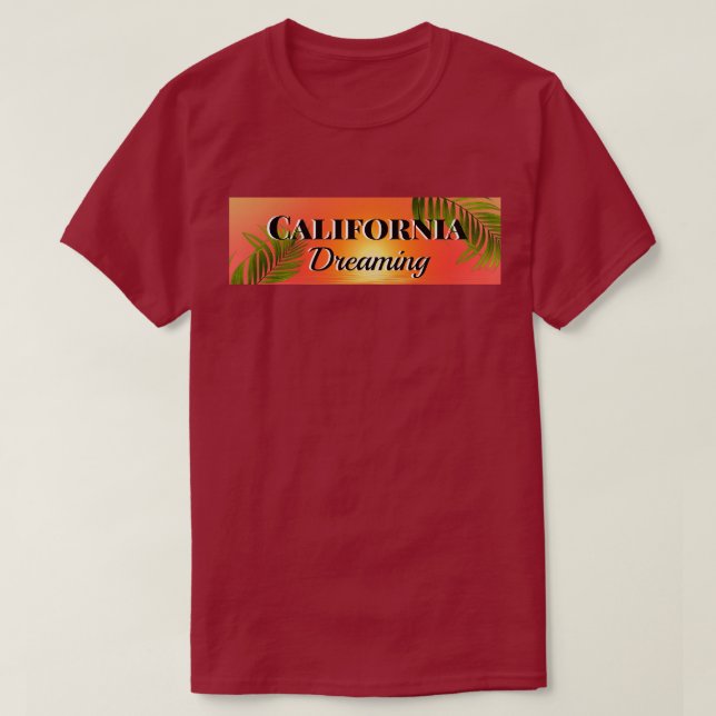 Sonho da Califórnia | Vermelho | T-Shirt Unisex (Frente do Design)