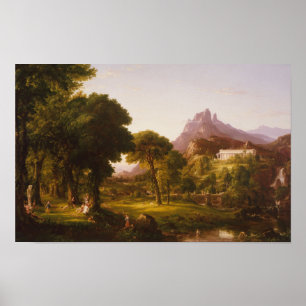 Sonho de Arcadia (1838) — Thomas Cole Impressão