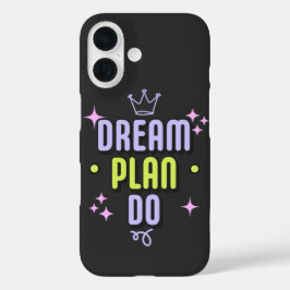 Sonho de citação motivacional. Planejar. Faça.