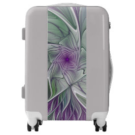 Sonho de Flor, Arte Fractal Verde Abstrato púrpura