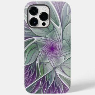 Sonho de Flor, Arte Fractal Verde Abstrato púrpura