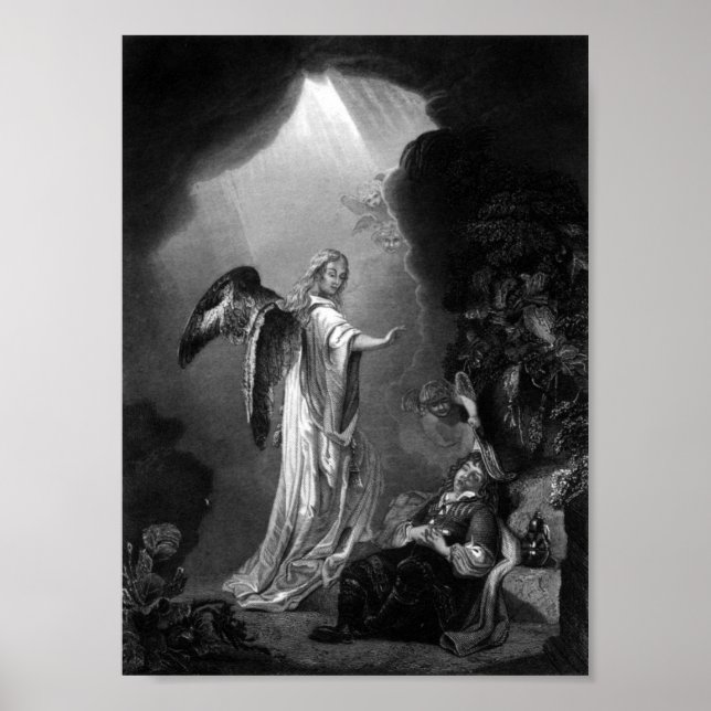 Sonho de Jacob Vintage Art Impressão (Frente)