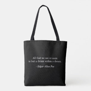 Sonho Dentro De Um Sonho Edgar Allan Poe Tote Bag