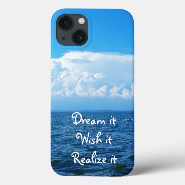 Sonho desejo ele realiza-o design do mar das (Verso)