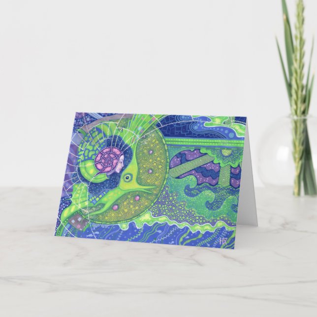 Sonho do cartão de saudação da lua de cheio (Frente)