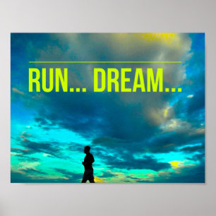 Sonho do funcionamento - poster Running inspirador