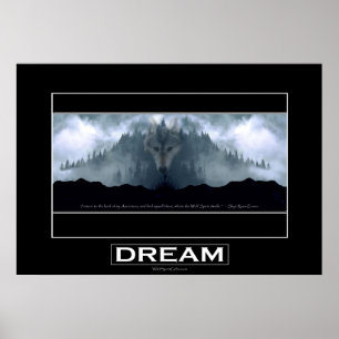 SONHO "espírito poster da arte do lobo"