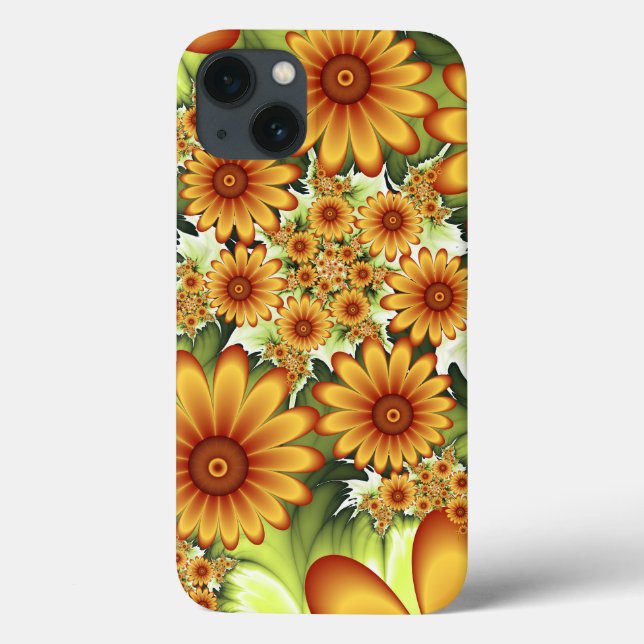 Sonho Floral, Arte Fractal Moderna de Flor Abstrat (Verso)
