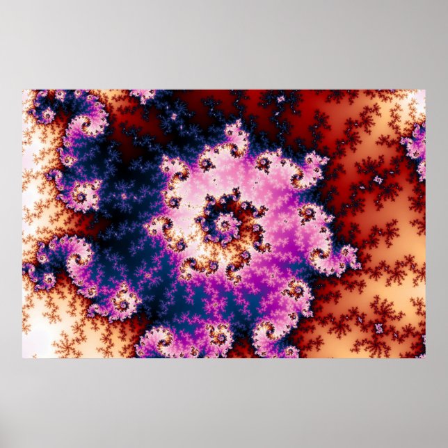 Sonho Rosa - Poster Fractal (Frente)