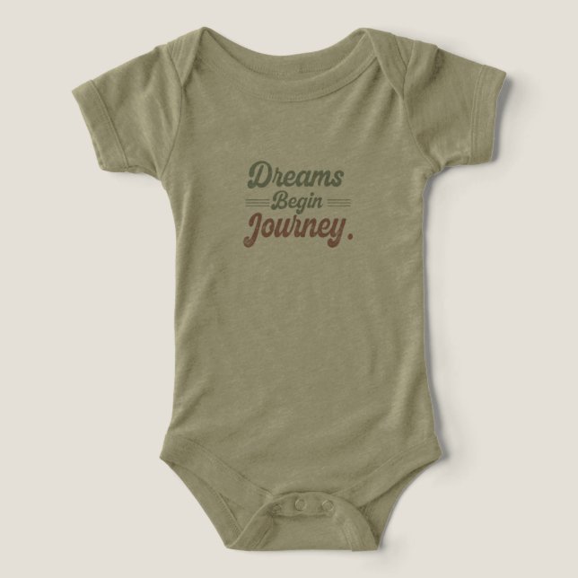 Sonhos Começam Viagem T-Shirt (Design frontal)