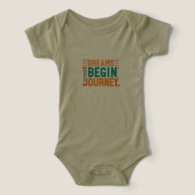 Sonhos Começam Viagem T-Shirt (Design frontal)