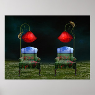 Sonhos da papoila & poster dos esquemas do