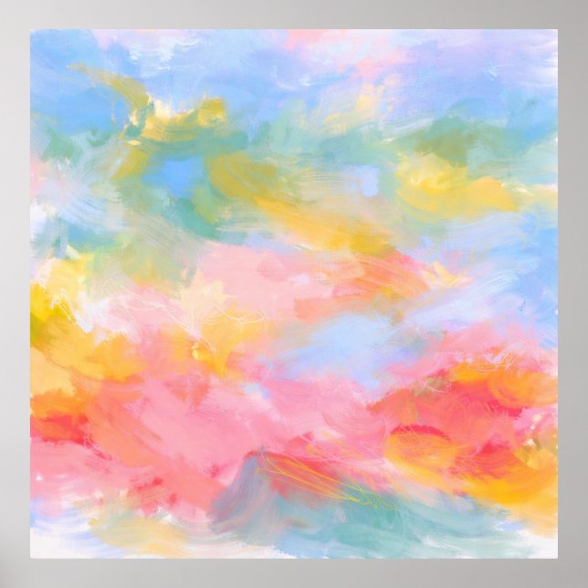Sonhos de Algodão Doce | Impressão de Céu Abstrato (Frente)