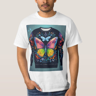 Sonhos de borboleta: camiseta elegante e Na moda