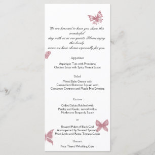 Sonhos de Borboleta: Menu de Casamento de Rosa Dus
