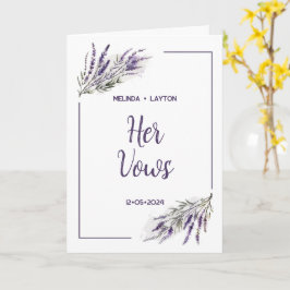 Sonhos de lavanda: Aquarela Seu Cartão De Vows De 