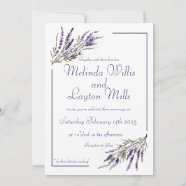Sonhos de lavanda: Convite para Casamento de Cores