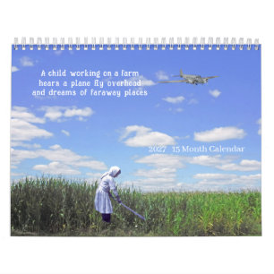 "Sonhos de Lugares Distantes" Calendário de 15 Mes