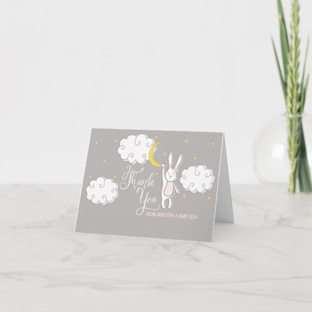 "Sonhos Doce" Cartões de agradecimentos Dobrado po (Frente)