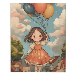 Sonhos Flutuantes: Aventura Balão de Menina