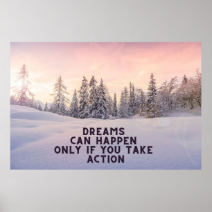 "Sonhos podem acontecer" Poster de Wall Art Inspir