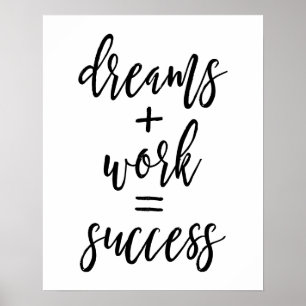 Sonhos + Poster do trabalho = do sucesso
