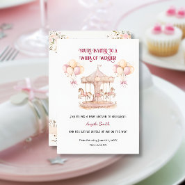 Sonhos Roxos - Convite Para Bebês Minimalista