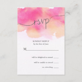 Sonhos Vibrantes Cartão RSVP de Casamento / Rosa e