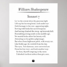 Sonnet 7 por William Shakespeare Poster