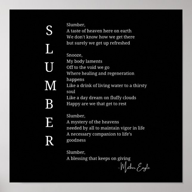 Sono sonhador poema poster muralha (Frente)