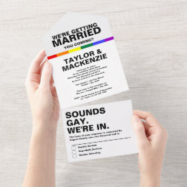 Sons de Casamento Diversão Gay Arco-íris Orgulho